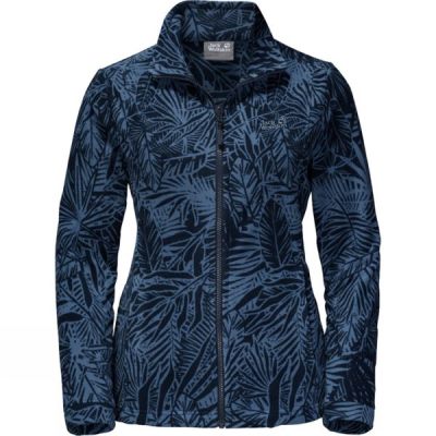 Fleece Jack Wolfskin Kiruna Jungle Mujer - Azul Marino - Chile WDH813962